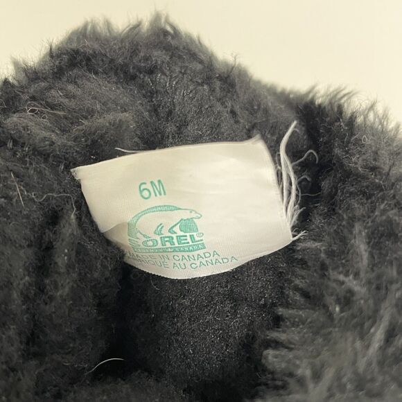 Sorel Leather Faux Fur Winter Boots Size 6 Black Outdoor Snow Apres Ski - Picture 10 of 11